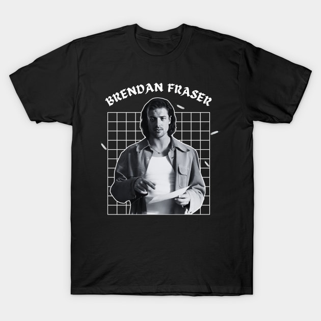 Brendan fraser --- 90s retro style T-Shirt by TempeGorengs